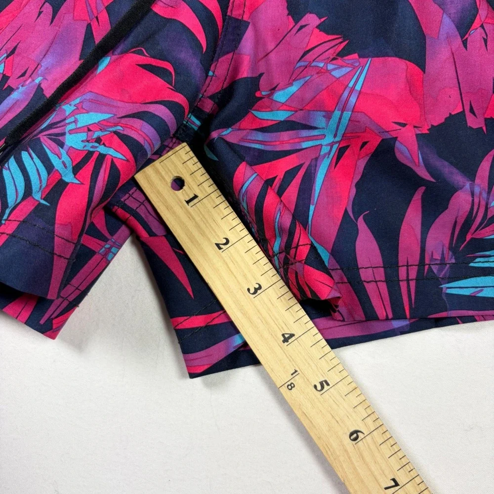 Speedo Tropical Palm Print Beach Coastal Resort Surf Pool Swim Trunks Mens L